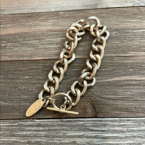 ❄️ Plunder | Gold Chain Bracelet with Toggle Clasp Shabby Chic